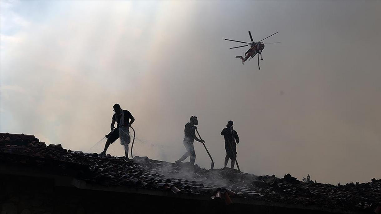 یونان میں مختلف مقامات پر لگی آگ پر بڑی حد تک قابو پالیا گیا