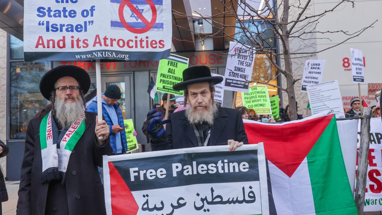 支持巴勒斯坦的示威活动在全球范围内继续举行