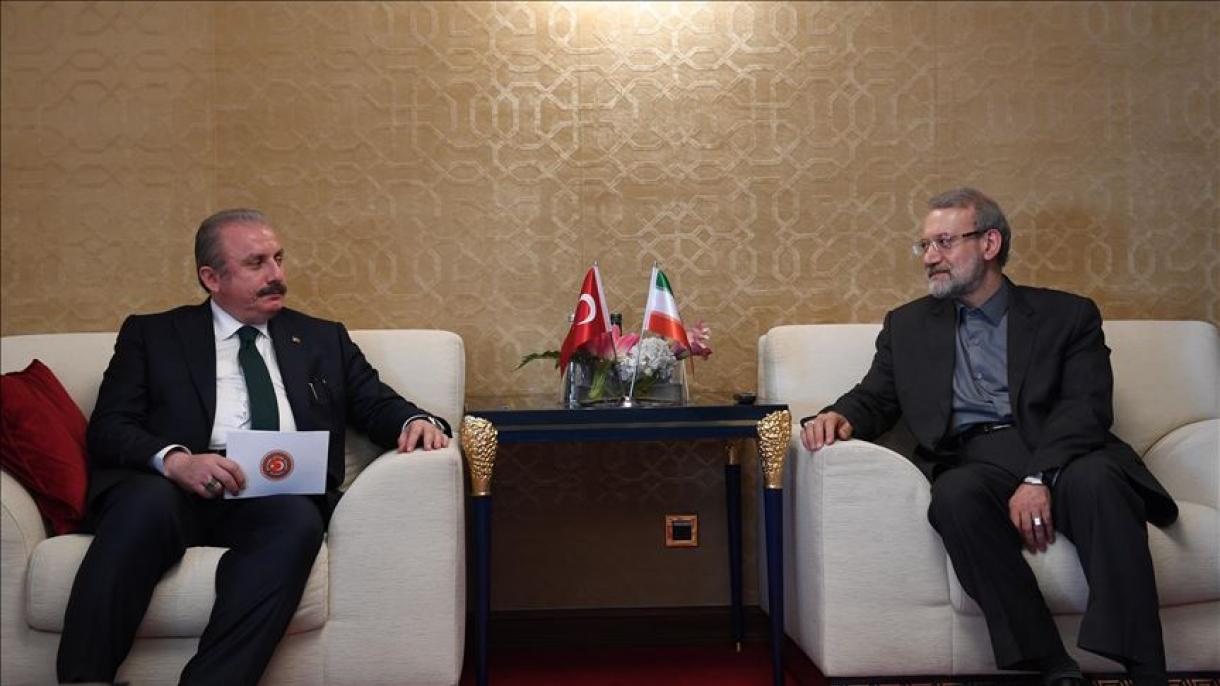 دیدار روسای مجلس ترکیه و ایران در قطر