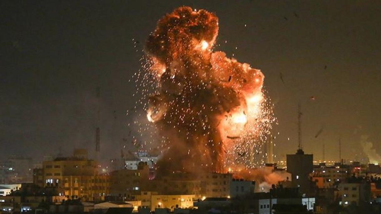 اسرائیل کی طرف سے غزّہ پر فضائی حملے