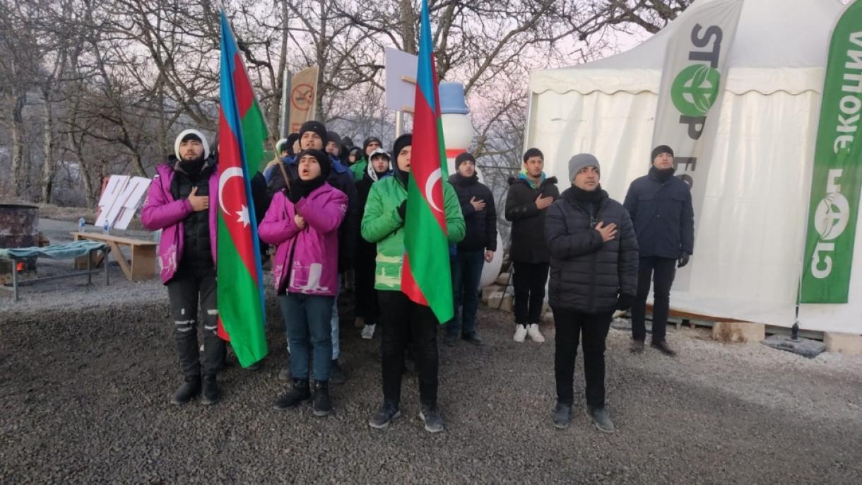 Laçın-Xankəndi yolunun Şuşa ərazisindən keçən hissəsində etiraz aksiyası 45-ci günündə