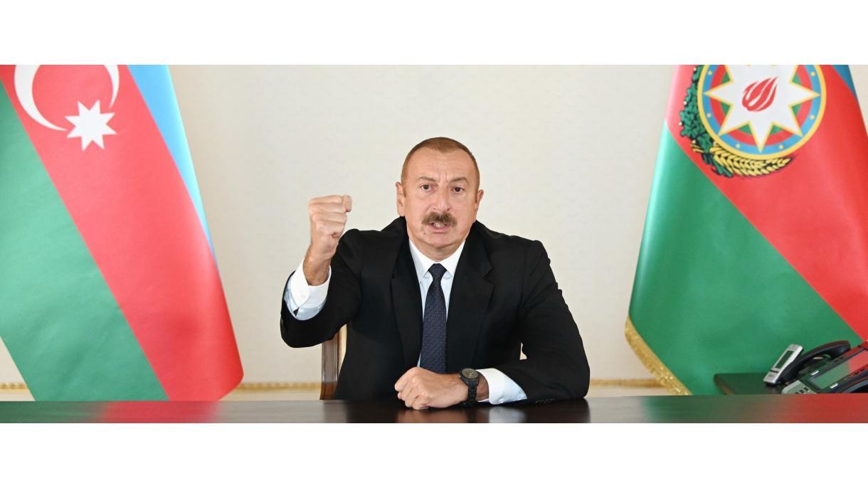 پرزیدنت الهام علی یئو: آذربایجانین اراضی بوتؤو‌لوگو هئچ بیر شرطله پوزولا بیلمز