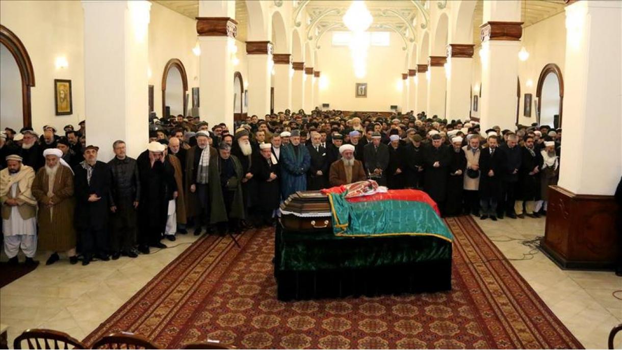 مراسم تشییع جنازه رئيس جمهور اسبق افغانستان در کابل برگزار شد