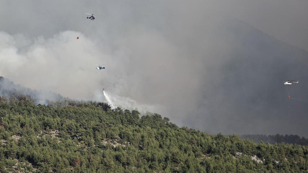 Турция продължава да се бори с горските пожари...