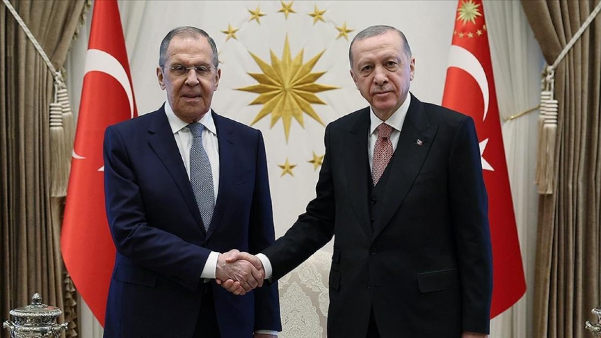 صدر رجب طیب ایردوان سے روسی وزیر خارجہ سرگئی لاوروف  کی ملاقات