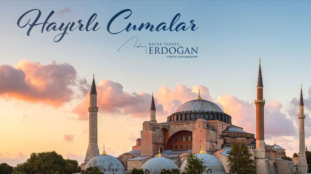 Tweet Ερντογάν για το Ayasofya-i Kebir Cami-i Şerif