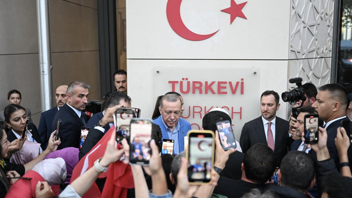 Erdogan llega a Nueva York, EEUU, para asistir a la Asamblea General de la ONU