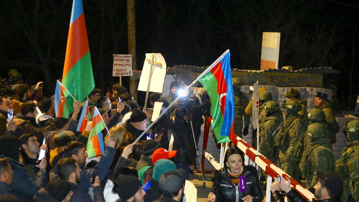 ادامه اعتراضات مردم آذربایجان علیه فعالیت غیرقانونی معادن در کریدور لاچین