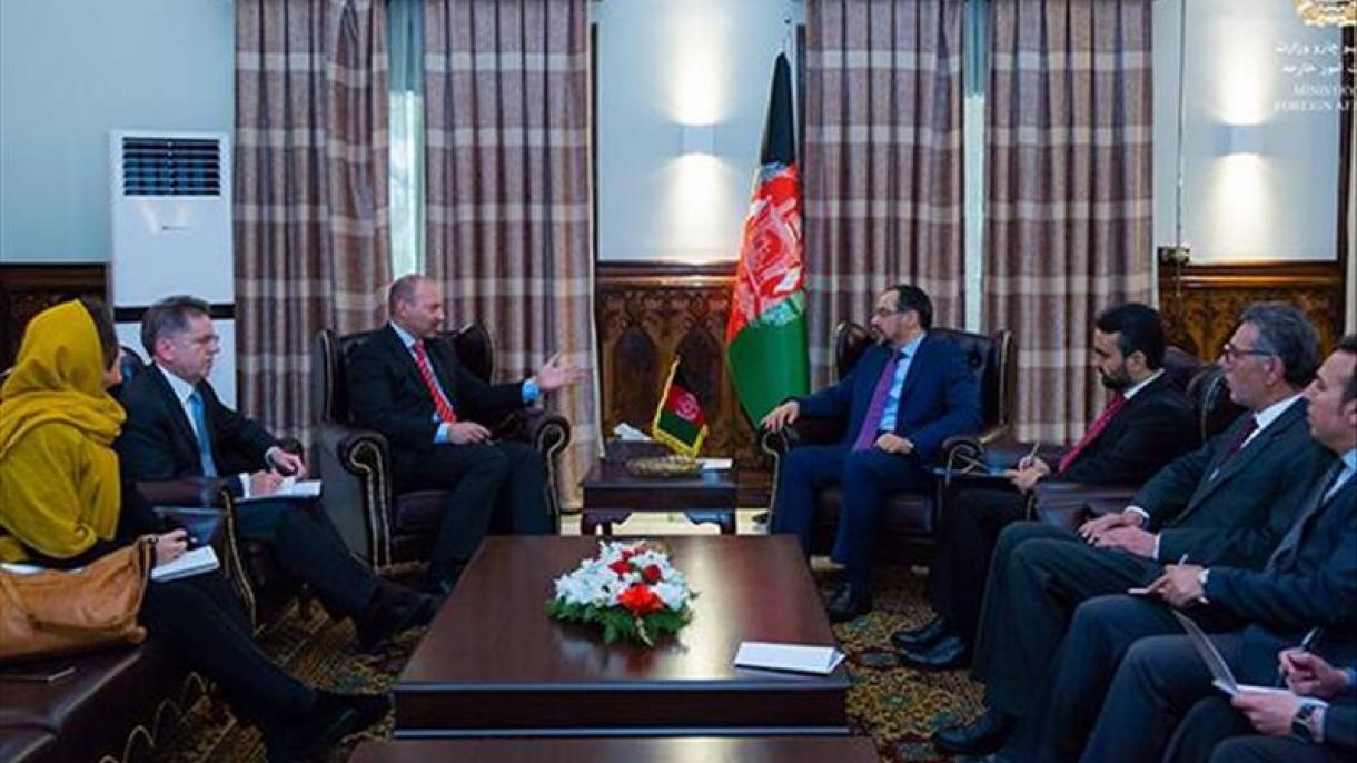 وزیر امور خارجه افغانستان با نماینده اتحادیه اروپا ملاقات کرد