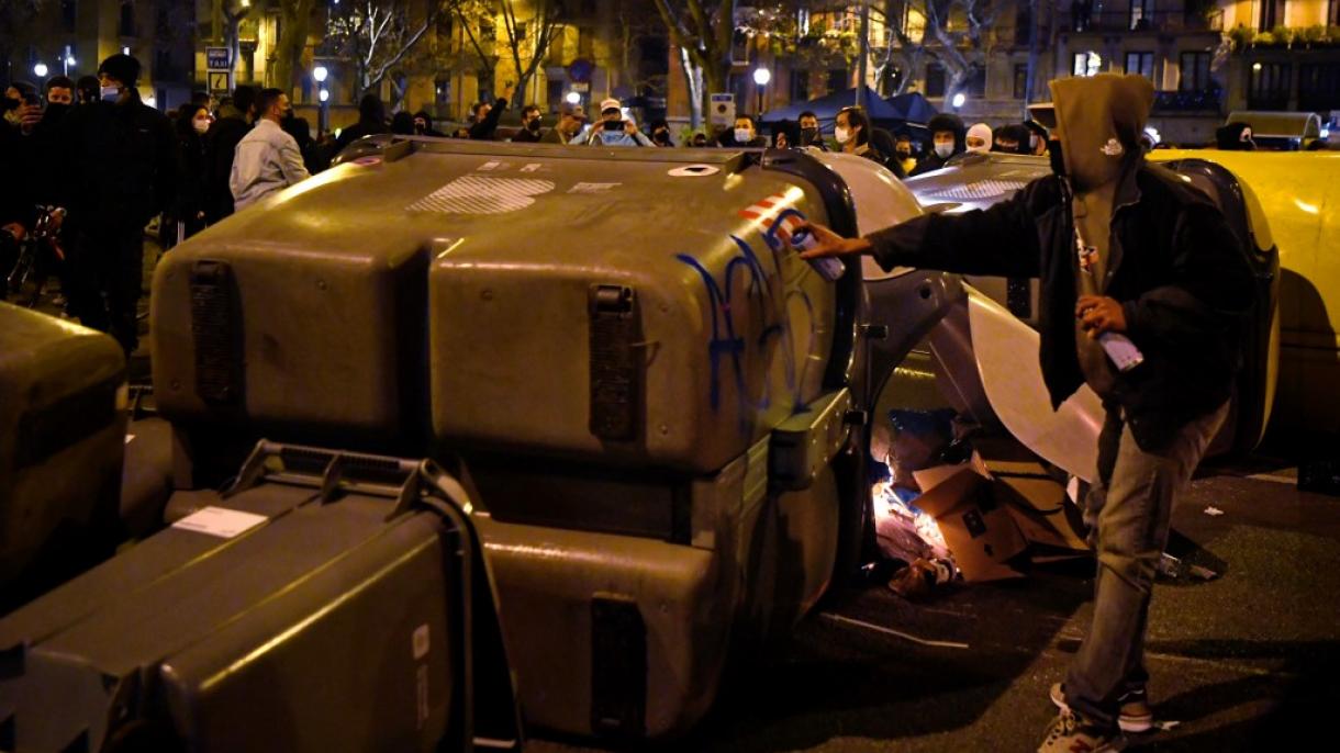 Ha acabado el 4º día en las manifestaciones en España para la liberación de Pablo Hasél
