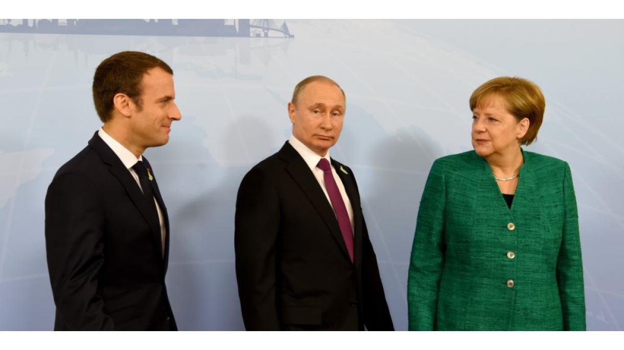 Putin Makron ilə Merkellə danışdı