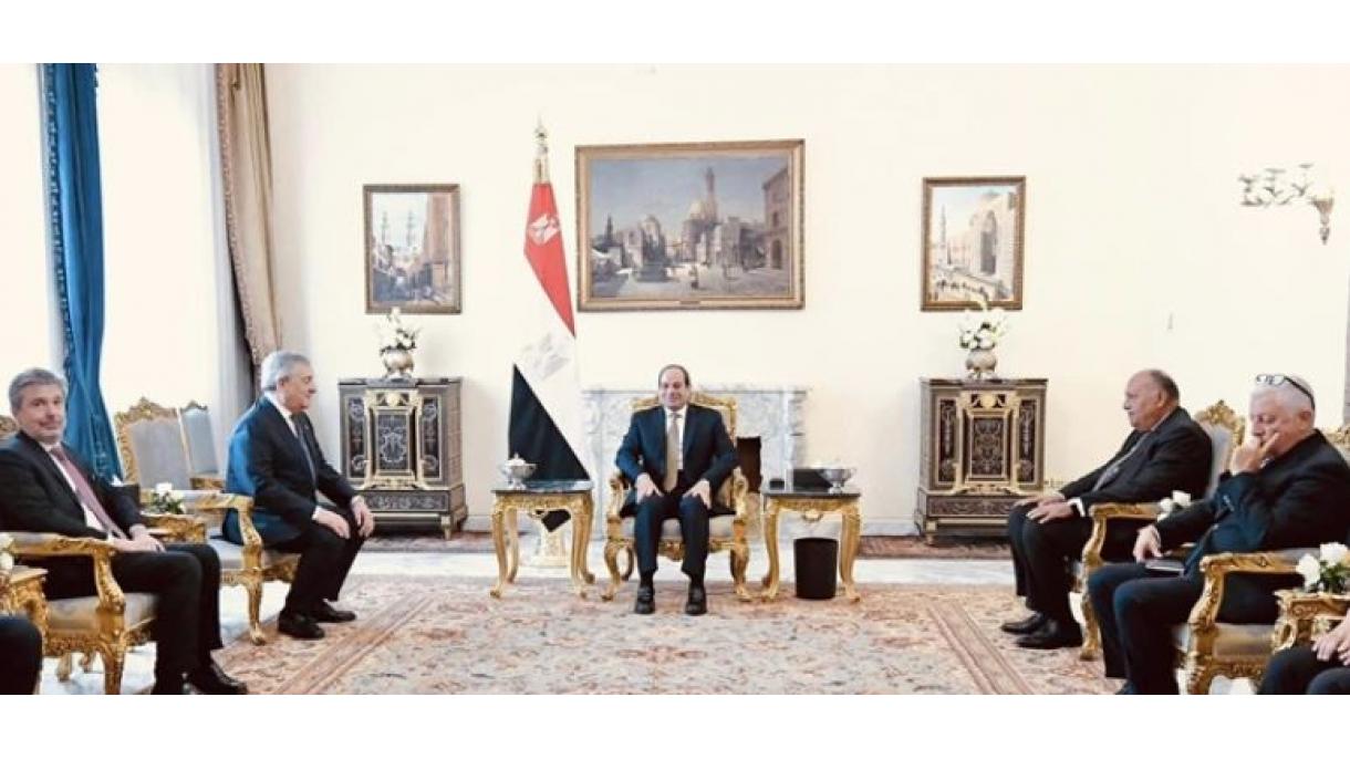 رئیس جمهور مصر، وزیر امورخارجه ایتالیا را به حضور پذیرفت