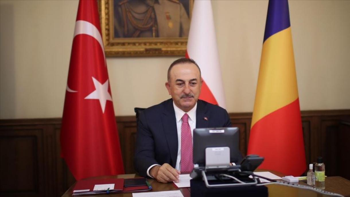 M.Çavuşoğlu Türkiyә, Rumıniya vә Polşa XİN rәhbәrlәrinin iclasına qatılıb