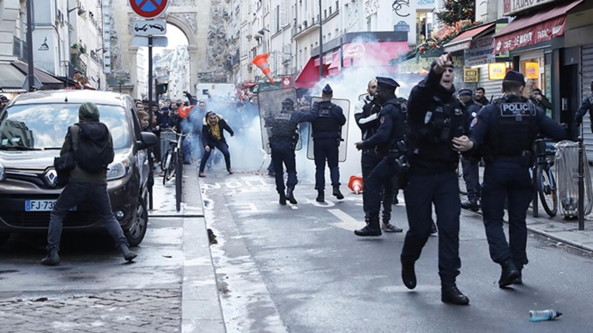 Separatçı terror təşkilatı PKK tərəfdaşları Fransa polisinə hücum edib