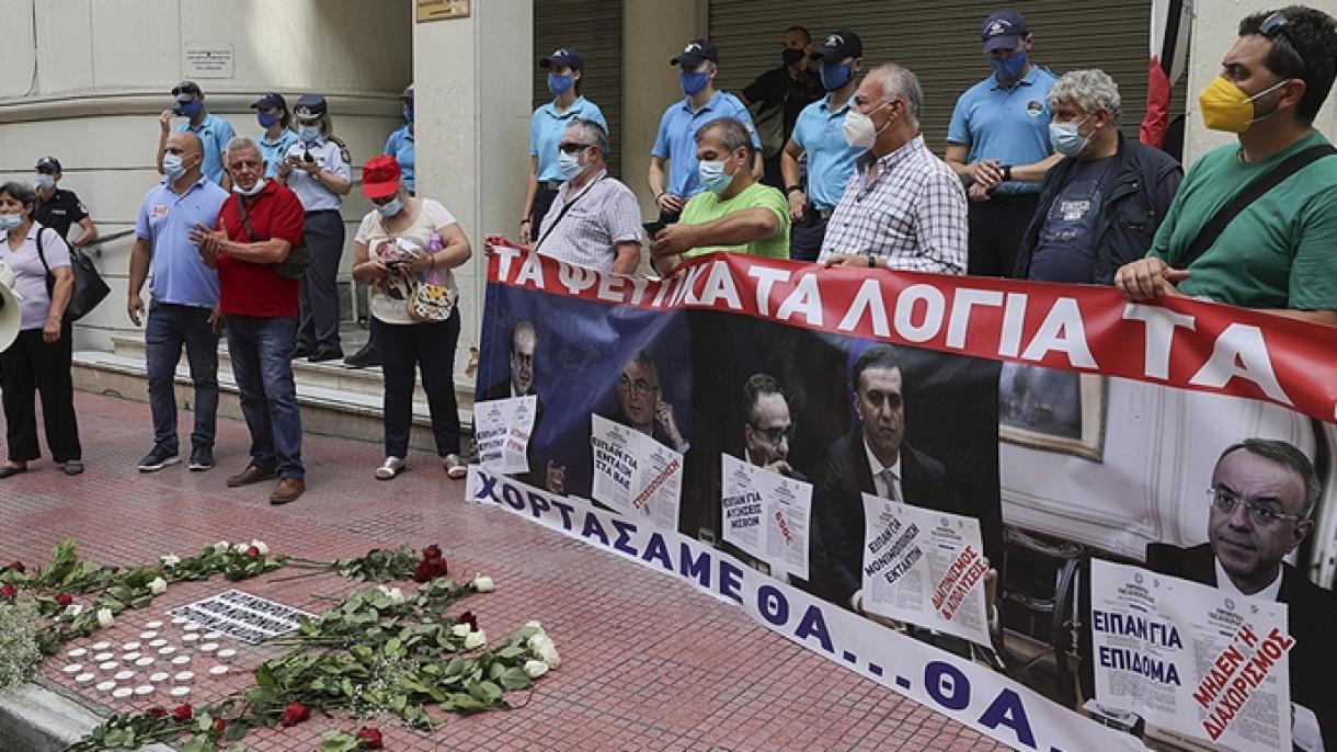 希腊卫生工作者罢工抗议“紧缩”措施