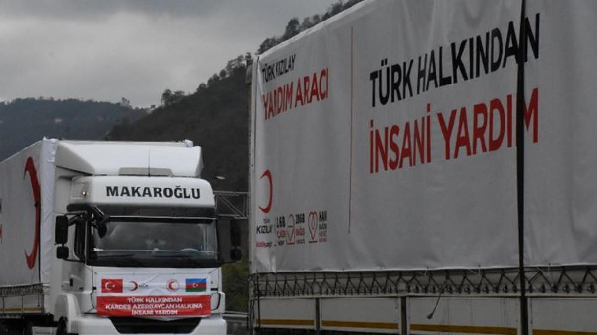 ادامه یاری‌های سازمان هلال احمر ترکیه به مردم آذربایجان