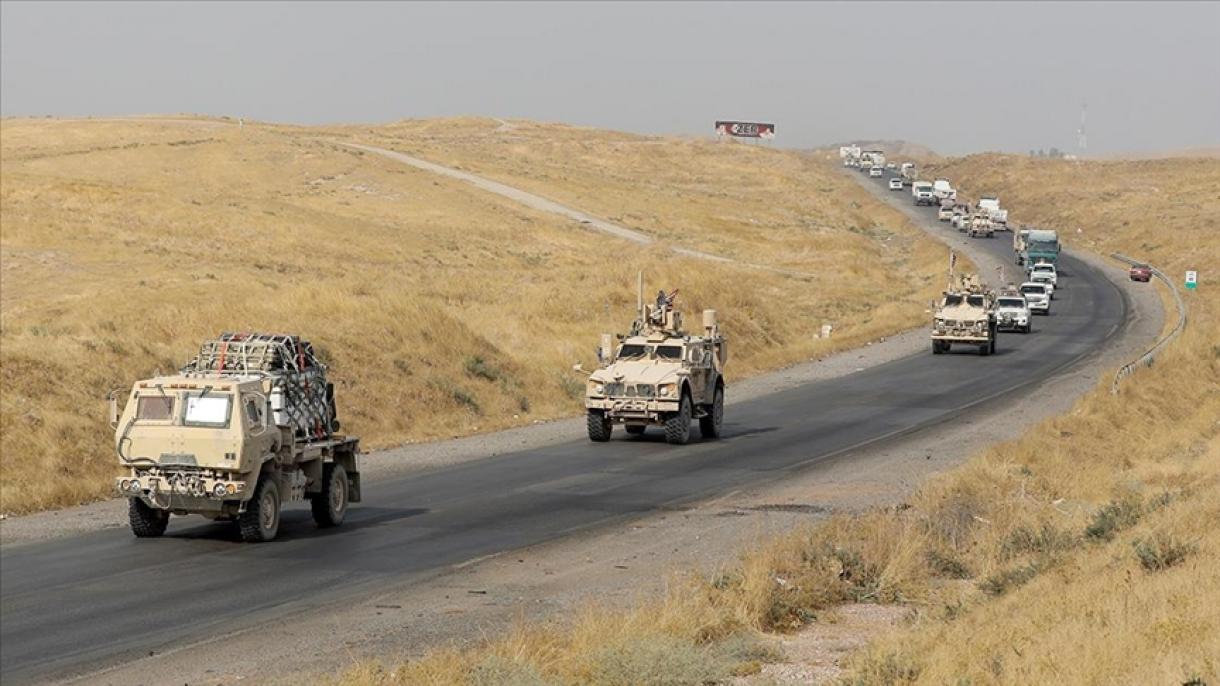 美军为叙利亚军事基地增派车队