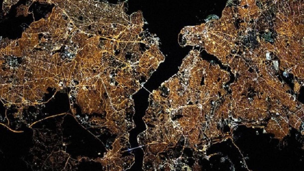 Fabulosa fotografía de Estambul de noche sacada desde el espacio fue compartida por la NASA