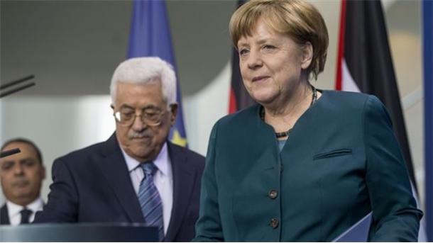 Angela Merkel  ilә Mahmud Abbas arasında  görüş olub