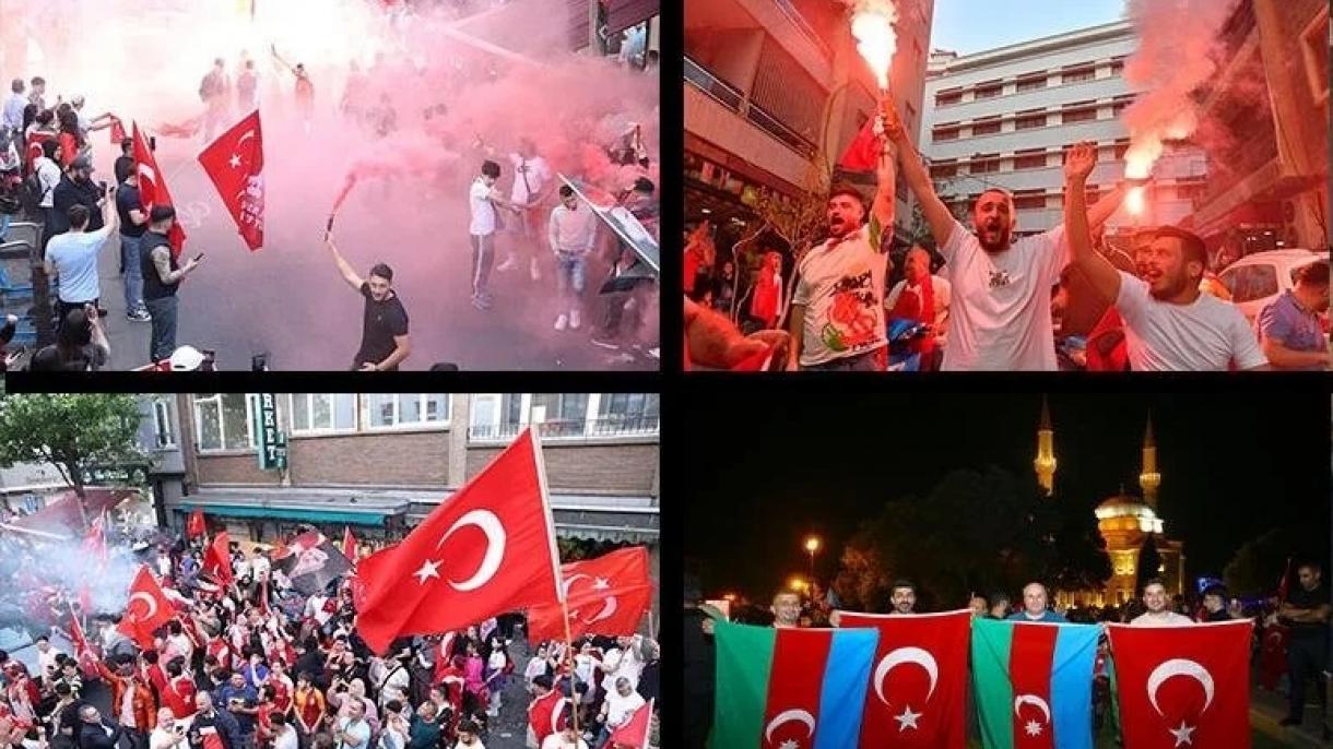 پیروزی اردوغان در انتخابات ریاست جمهوری در بسیاری از کشورها جشن گرفته شد