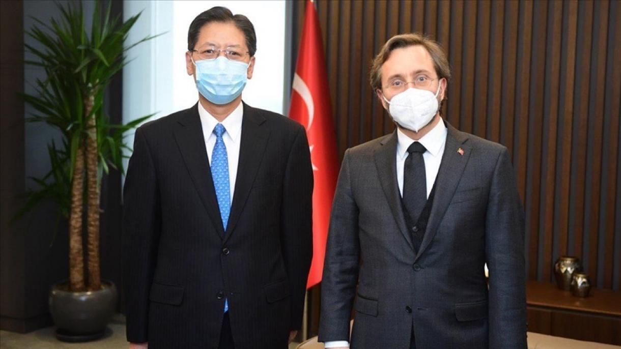 Fahrettin Altun incontra l'ambasciatore cinese ad Ankara Liu Shaobin