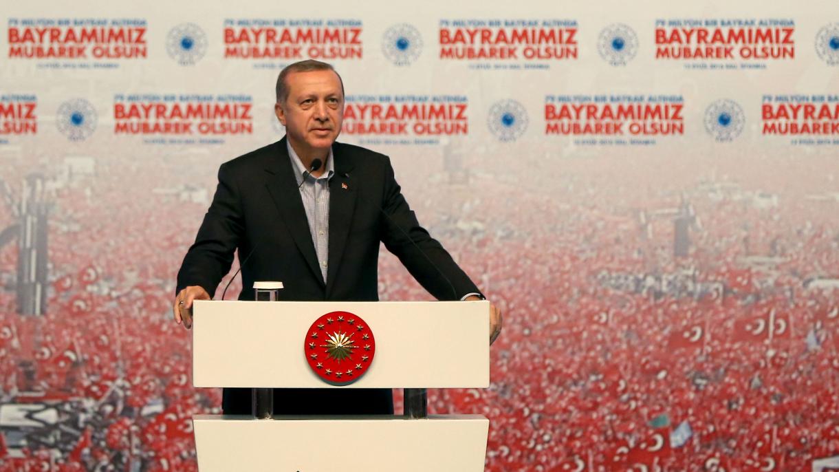 Erdog'an, Istanbuldagi hayitlashish marosimida nutq so'zladi