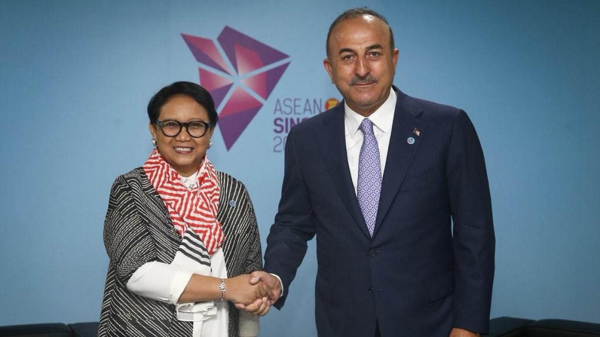 Canciller turco se cita con su par indonesio durante la reunión de la ASEAN