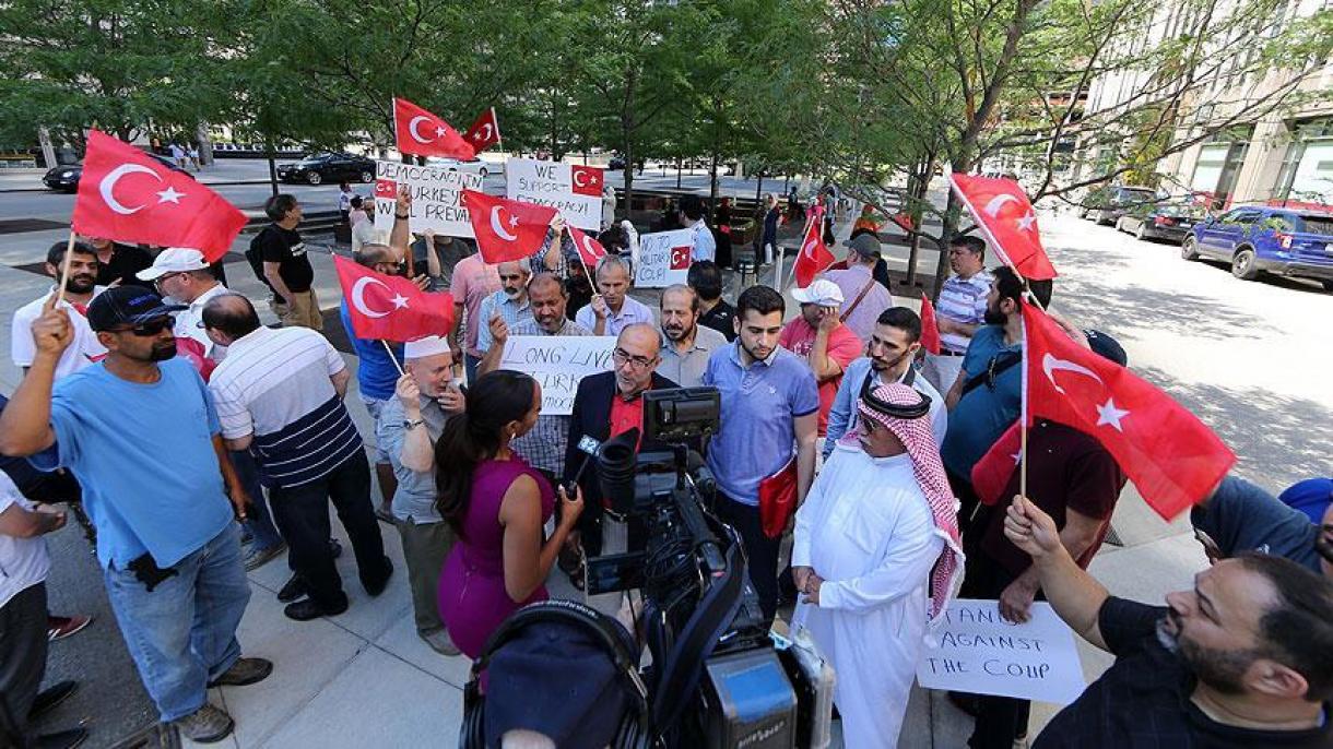 تظاهرات حمایت آمیز از ترکیه در خارج از کشور