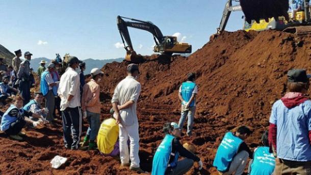 缅甸克钦邦玉石矿发生泥石流导致13人丧生