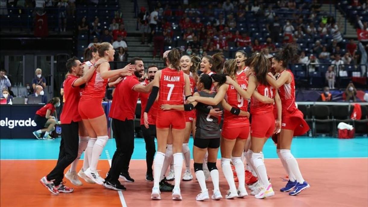 درخشش تیم ملی والیبال زنان ترکیه در مسابقات قهرمانی اروپا 2021