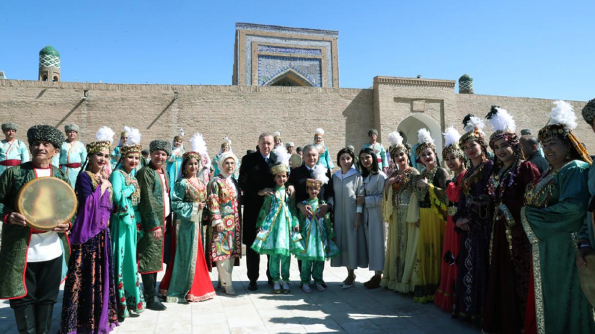 ایردوغان اوزبیکستان سفری چوکاتیده تاریخی جایلرگه سفر اویوشتیردی