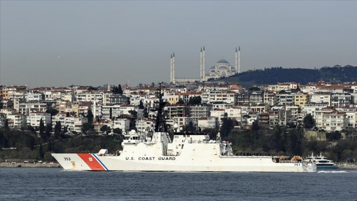عبور کشتی گارد ساحلی آمریکا از تنگه استانبول