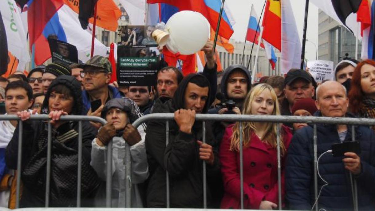 Los manifestantes en Rusia pidieron la liberación de los detenidos en la protestas