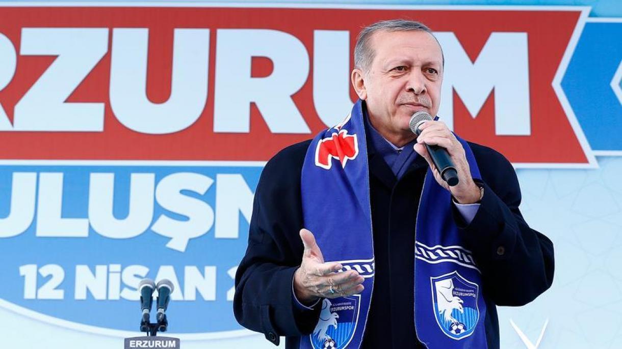 Erdogan: "20 aýda 10 müň terrorçy täsirsiz ýagdaýa getirildi" diýdi