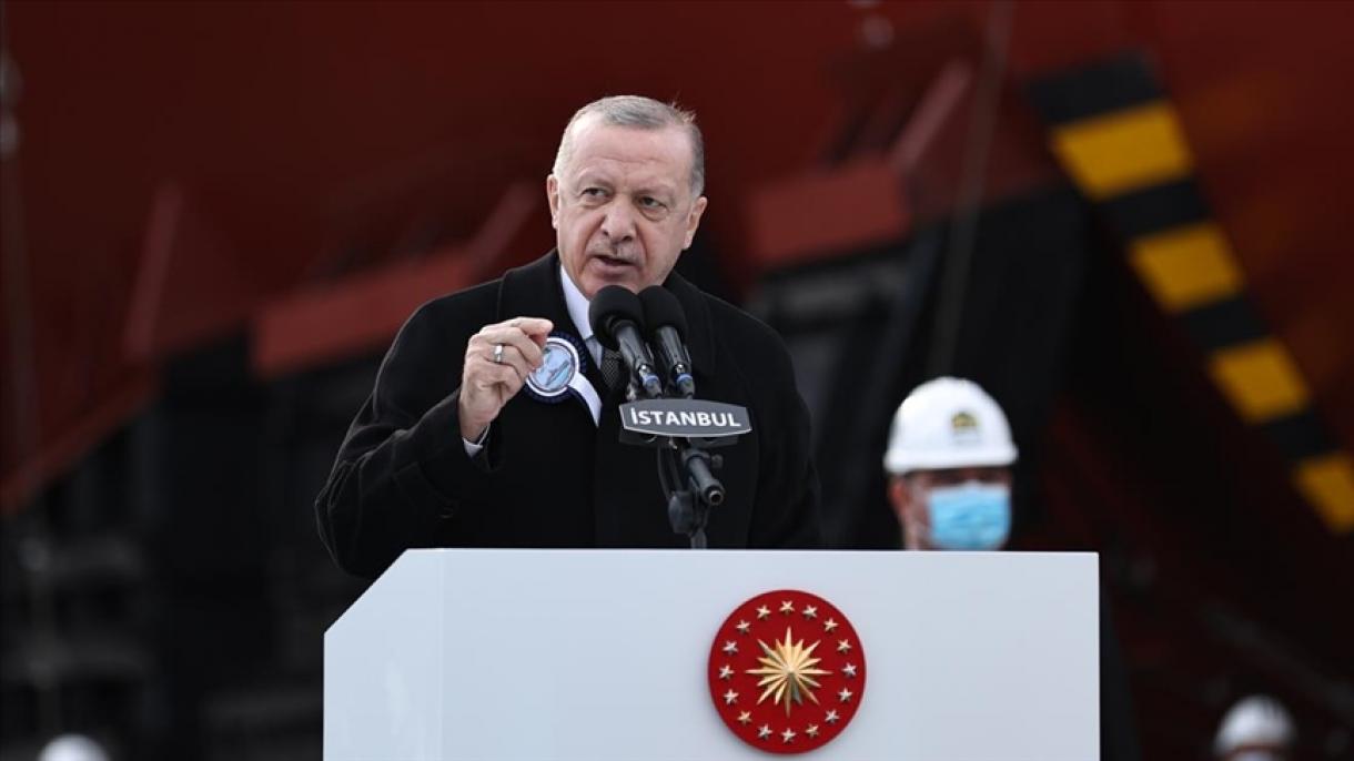 ناوچه استانبول طی مراسمی، در حضور اردوغان به آب انداخته‌شد