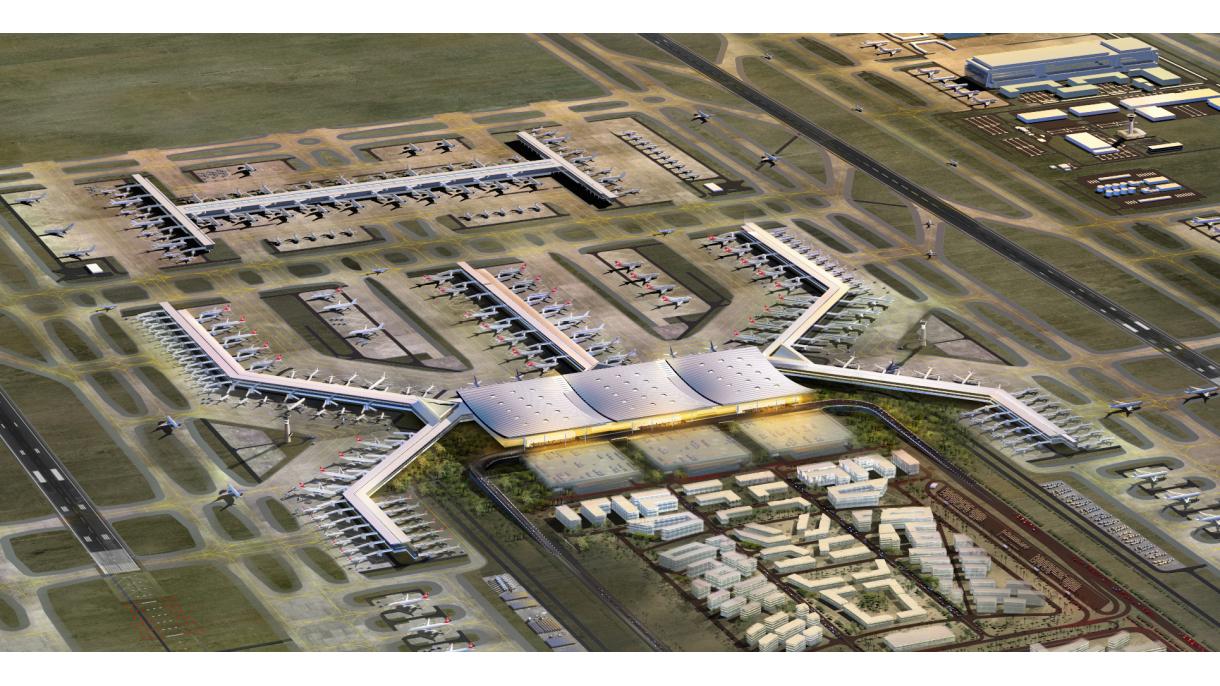 В ускорени темпове продължава строежа на новото летище на Истанбул...