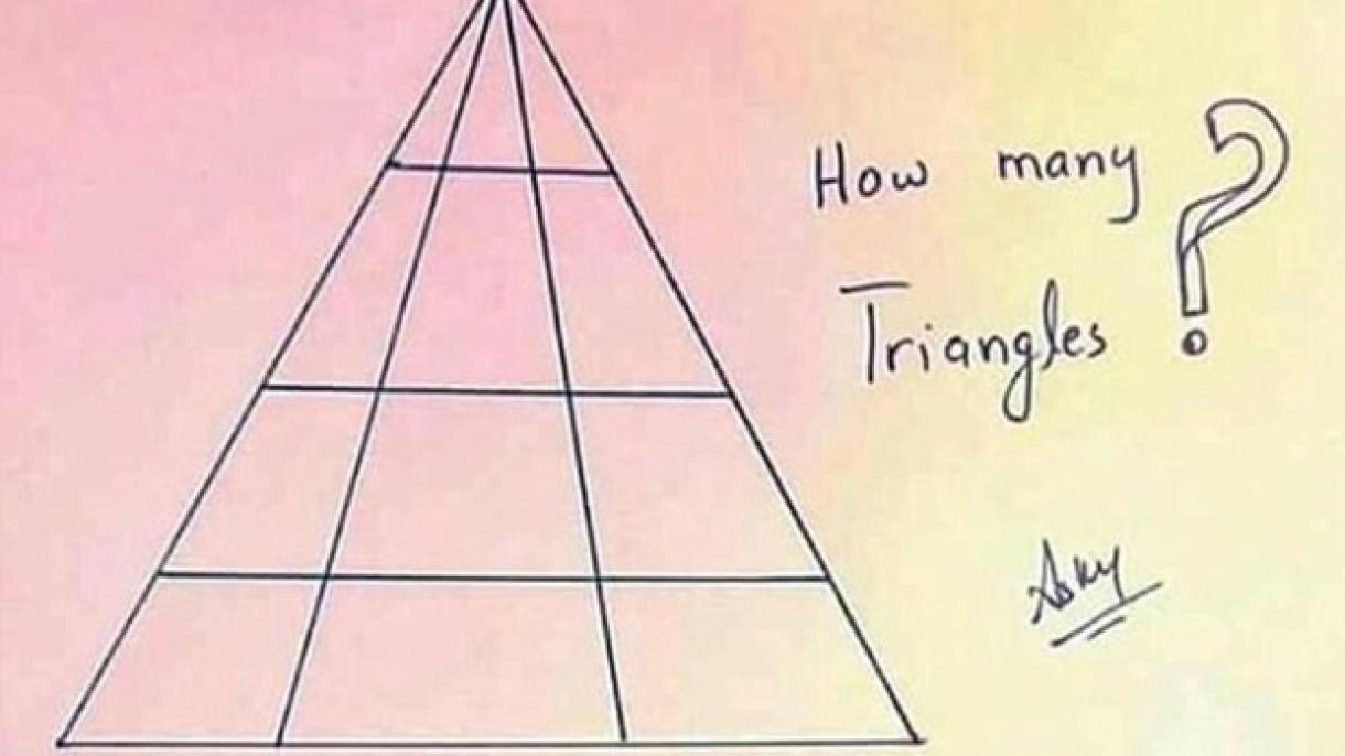 پدې انځور كې څو مثلثونه دي؟