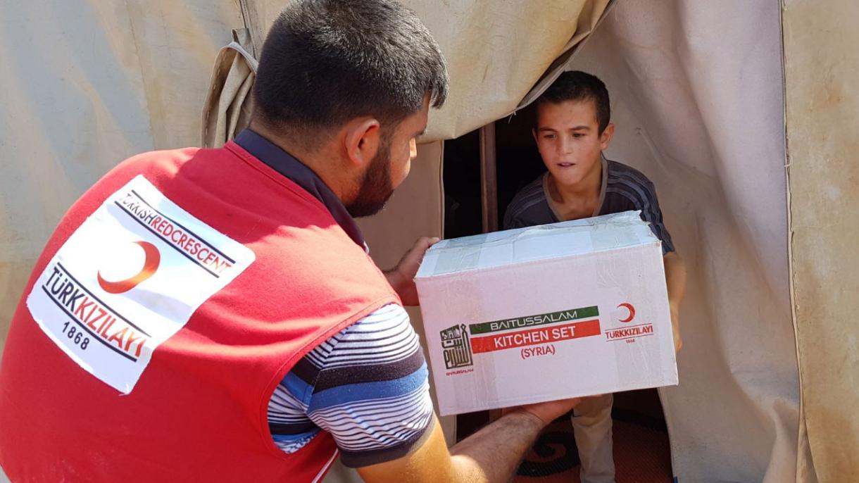 Semiluna Roșie livrează ajutoare umanitare la Idlib și Latakia