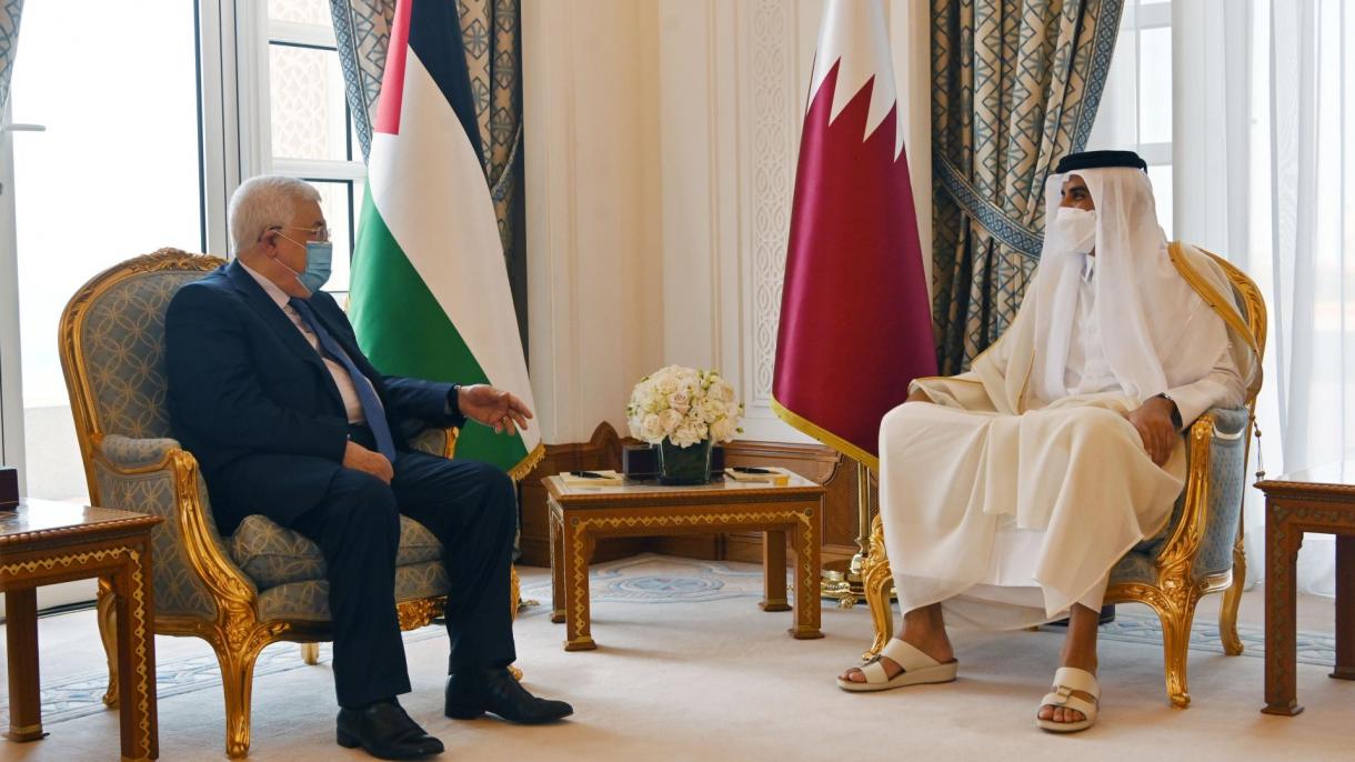 محمود عباس با آل ثانی در دوحه دیدار کرد