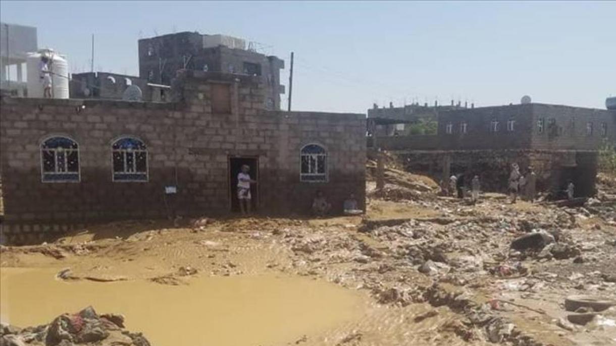 也门发生洪灾 14人丧生