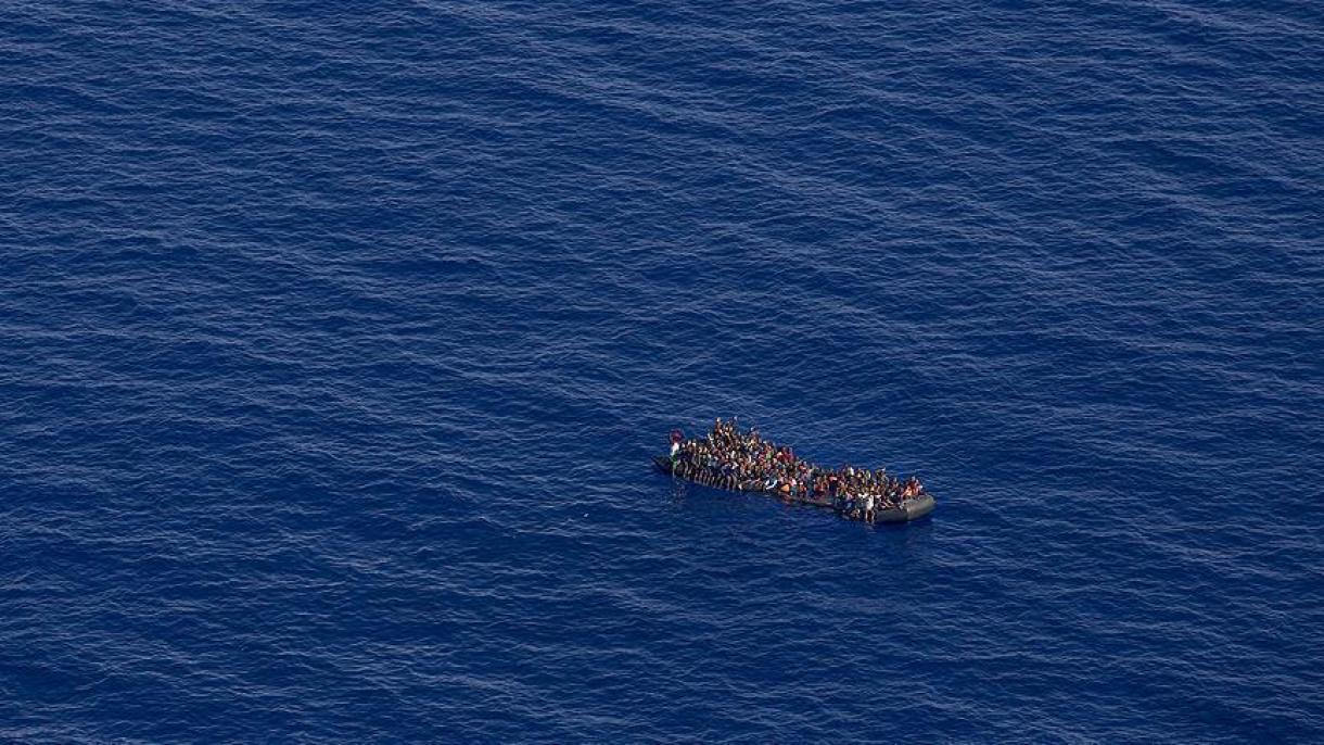 一艘非法移民船在利比亚海域沉没