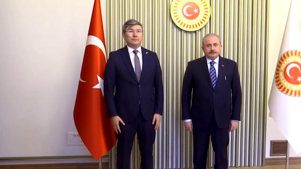 Претседателот на Собранието Шентоп го прими амбасадорот на Казахстан во Анкара Сапарбекули