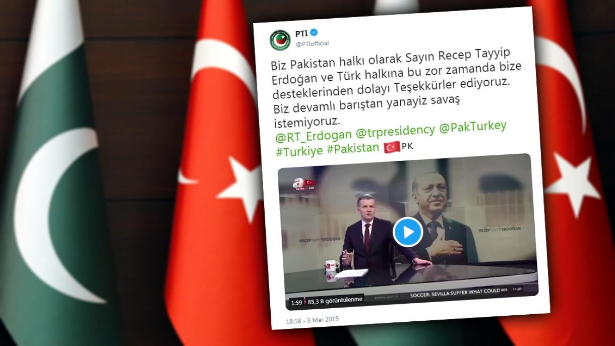 Tensión en Asia: partido gobernante en Pakistán agradece el apoyo de Turquía