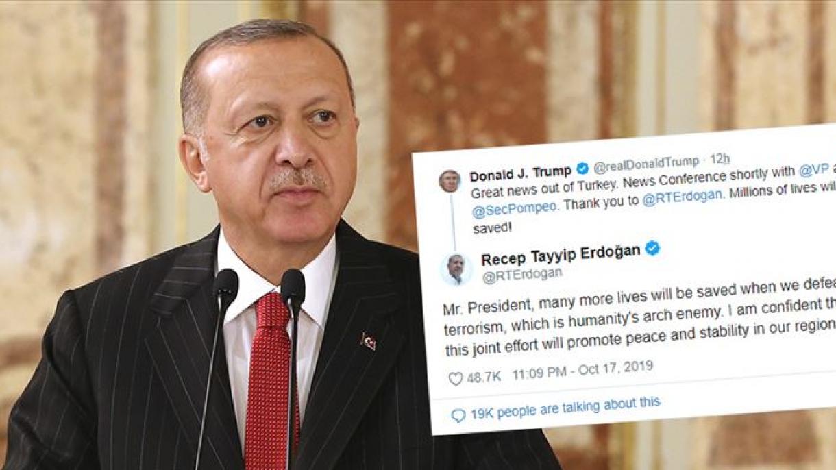 پاسخ رئیس جمهور ترکیه به سخنان رئیس جمهور ایالات متحده امریکا