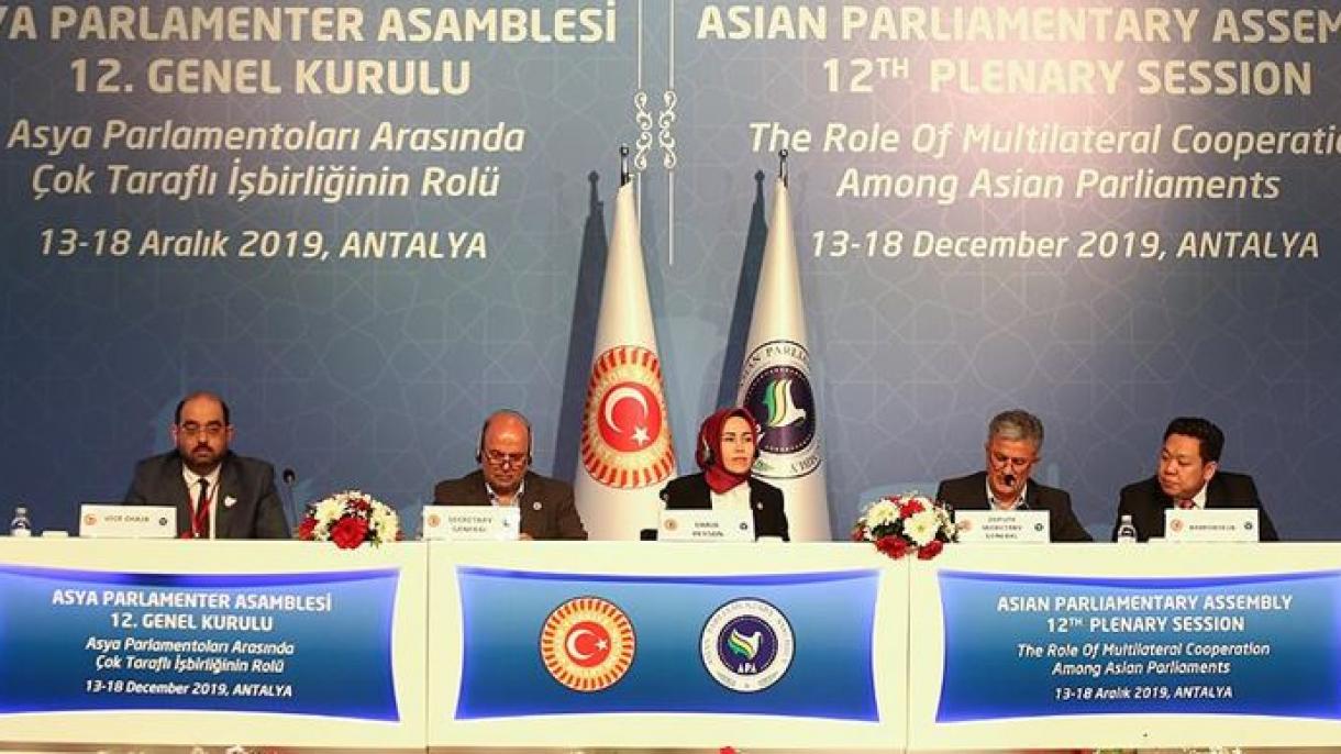 Türkiyə daha 2 il Asiya Parlament Assambleyasına (APA) başçılıq edəcək