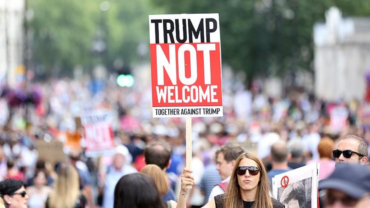 Edinburghban is Trump ellen tüntettek