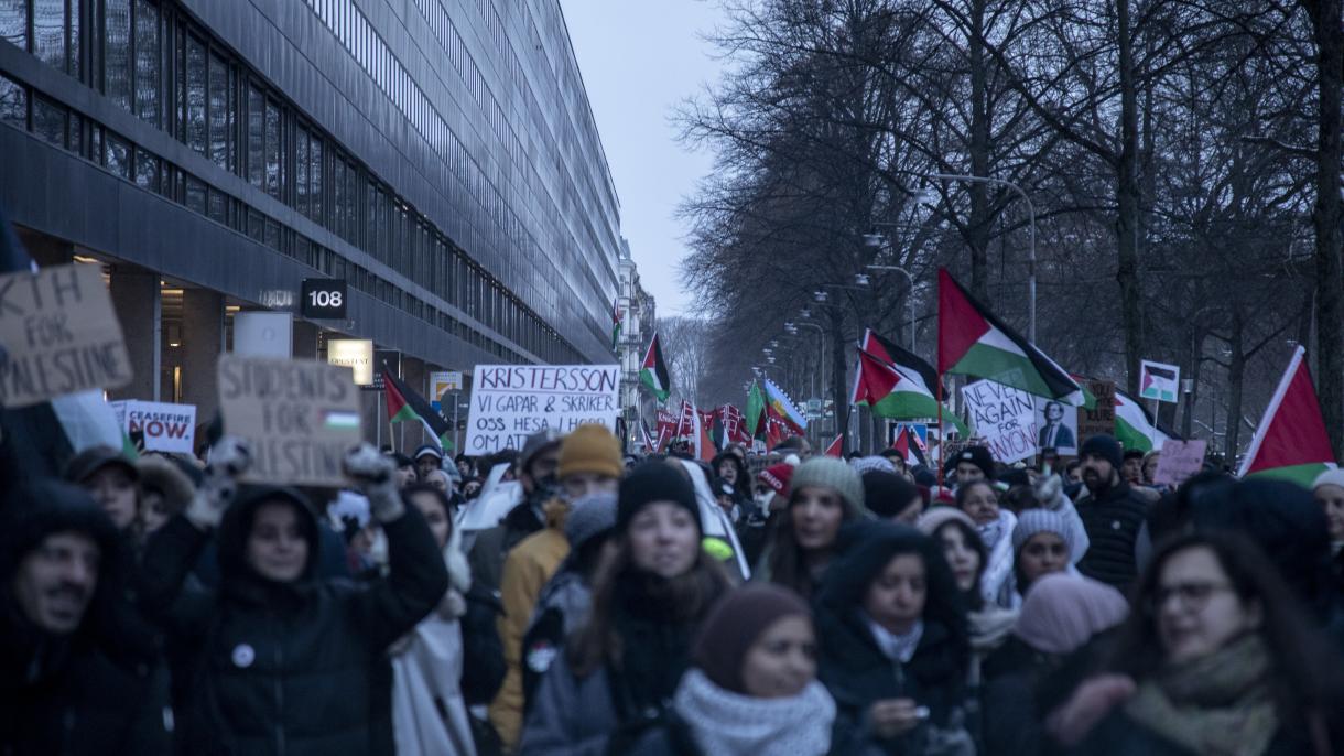 برگزاری تظاهرات حمایت از فلسطین در آمریکا، سوئد، اندونزی و مراکش
