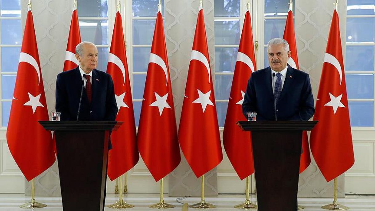 Yıldırım: ‘Ofreceremos al parlamento la semana que viene la moción para la enmienda constitucional’