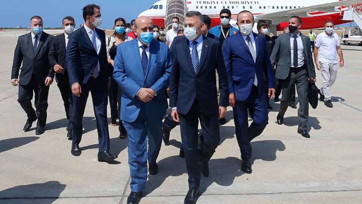 Libanonba utazott Fuat Oktay köztársasági elnökhelyettes és  Mevlüt Çavuşoğlu külügyminiszter