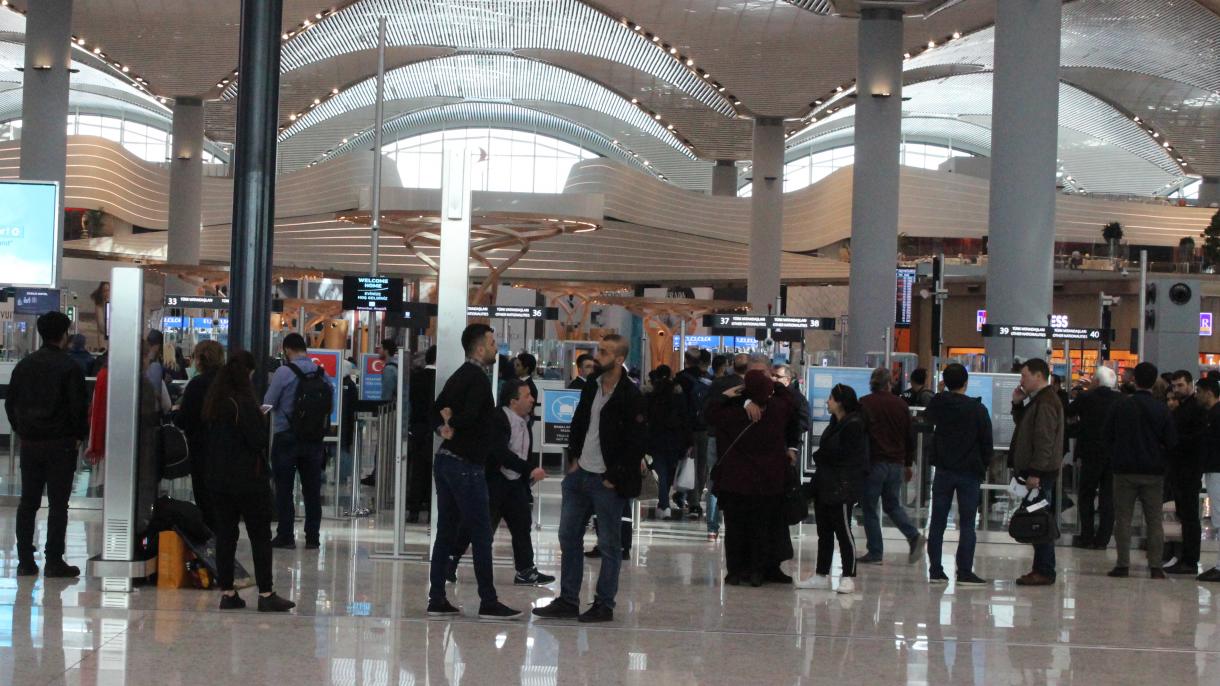 استنبول ہوائی اڈے پر مسافروں کی ریکارڈ تعداد